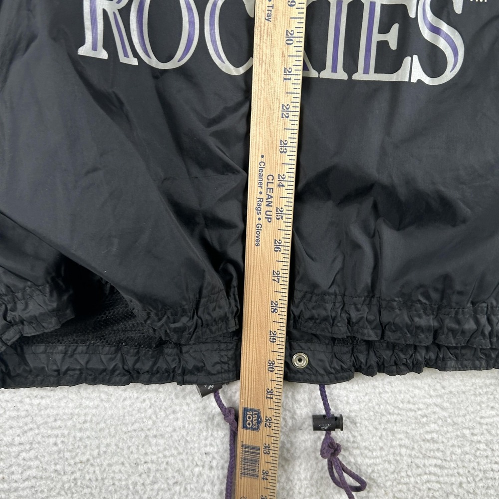 Vintage Colorado Rockies Jacket Mens Large Black MLB Baseball Apex One 90s Retro - Picture 14 of 16